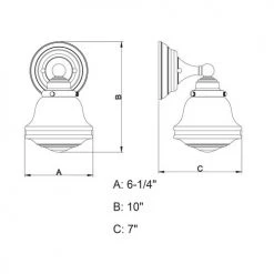 Cheap 🛒 Patriot Lighting® Huntley Oil Rubbed Bronze 1 Light Vanity Light ✔️ 9 Cheap 🛒 Patriot Lighting® Huntley Oil Rubbed Bronze 1 Light Vanity Light ✔️ -Patriot Lighting Sales W0188 DWG