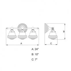 Best Pirce ⌛ Patriot Lighting® Huntley Oil Rubbed Bronze 3 Light Vanity Light 🎉 -Patriot Lighting Sales W0190 DWG