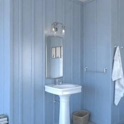 Discount 😀 Patriot Lighting® Toledo Satin Nickel 2 Light Vanity Light ⭐ -Patriot Lighting Sales W0240 L1