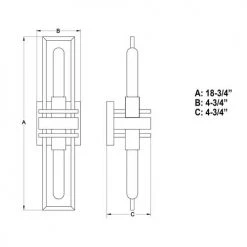 Buy 👏 Patriot Lighting® Marquis Satin Nickel 2 Light Wall Light 🤩 -Patriot Lighting Sales W0346 DWG