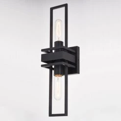 Flash Sale ⭐ Patriot Lighting® Marquis Matte Black 2 Light Wall Light 👍 -Patriot Lighting Sales W0347 3