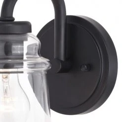 Deals 👍 Patriot Lighting® Toledo Matte Black 1 Light Vanity Light 😍 -Patriot Lighting Sales W0348 2