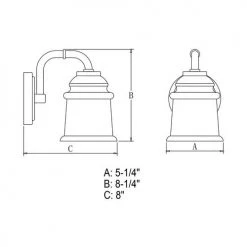 Deals 👍 Patriot Lighting® Toledo Matte Black 1 Light Vanity Light 😍 -Patriot Lighting Sales W0348 DWG