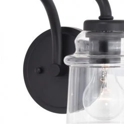 Outlet 🔔 Patriot Lighting® Toledo Matte Black 2 Light Vanity Light ⭐ -Patriot Lighting Sales W0349 3