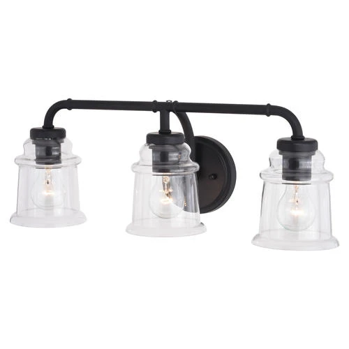 Flash Sale ✨ Patriot Lighting® Toledo Matte Black 3 Light Vanity Light 😉 3 Flash Sale ✨ Patriot Lighting® Toledo Matte Black 3 Light Vanity Light 😉