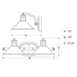 Best Sale ⭐ Patriot Lighting® Akron Matte White 2 Light Vanity Light ⌛ -Patriot Lighting Sales W0376 DWG
