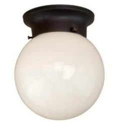Top 10 🛒 Patriot Lighting® Globe Bronze 1-Light Flush Mount Ceiling Light ✔️