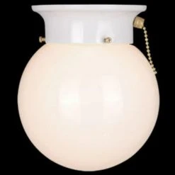 Outlet 😍 Patriot Lighting® Amity White 1-Light Flush Mount Ceiling Light 🧨