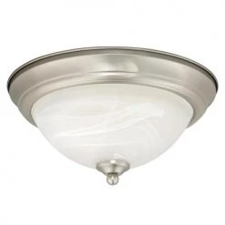 New ✨ Patriot Lighting® Payton Satin Nickel Integrated LED Flush Mount Ceiling Light 😀