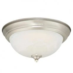 Budget 🎉 Patriot Lighting® Payton Satin Nickel Integrated LED Flush Mount Ceiling Light 🎁