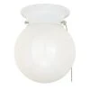 New 🤩 Patriot Lighting® Globe White Integrated LED Flush Mount Ceiling Light 🤩 -Patriot Lighting Sales vx cc5816w