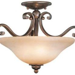 Best deal 🧨 Patriot Lighting® Monrovia Royal Bronze 3-Light Semi-Flush Mount Ceiling Light 🧨
