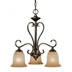 Flash Sale 🧨 Patriot Lighting® Mavis 3-Light Oil-Brushed Bronze With Gold Accent Chandelier ⭐