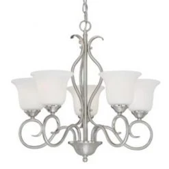 Cheapest 😀 Patriot Lighting® Samantha 5-Light Satin Nickel Chandelier ⌛