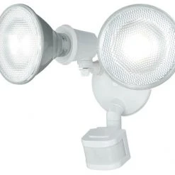 Brand new 👍 Patriot Lighting® White Dual Head Motion Sensor Outdoor Security Flood Light 🥰