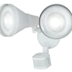 Best deal ❤️ Patriot Lighting® White Dual Head Motion Sensor Outdoor Security Flood Light 💯