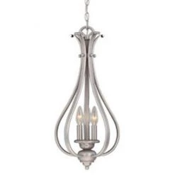 Brand new ⌛ Patriot Lighting® Monrovia Brushed Nickel 3-Light Pendant 😉