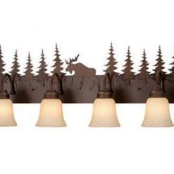 Promo ⌛ Patriot Lighting® Yellowstone 4-Light Burnished Bronze Vanity Light ✔️
